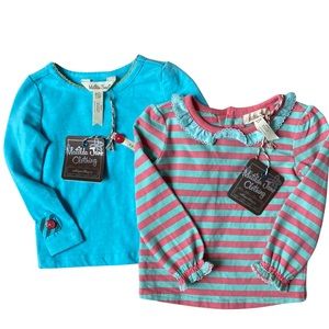 Matilda Jane 2-Piece Tee Lot - Jubilee Tee and Teal Tradition Tee - Size 3-6